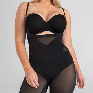 Honeylove SuperPower Open Bust Mid Thigh Bodysuit